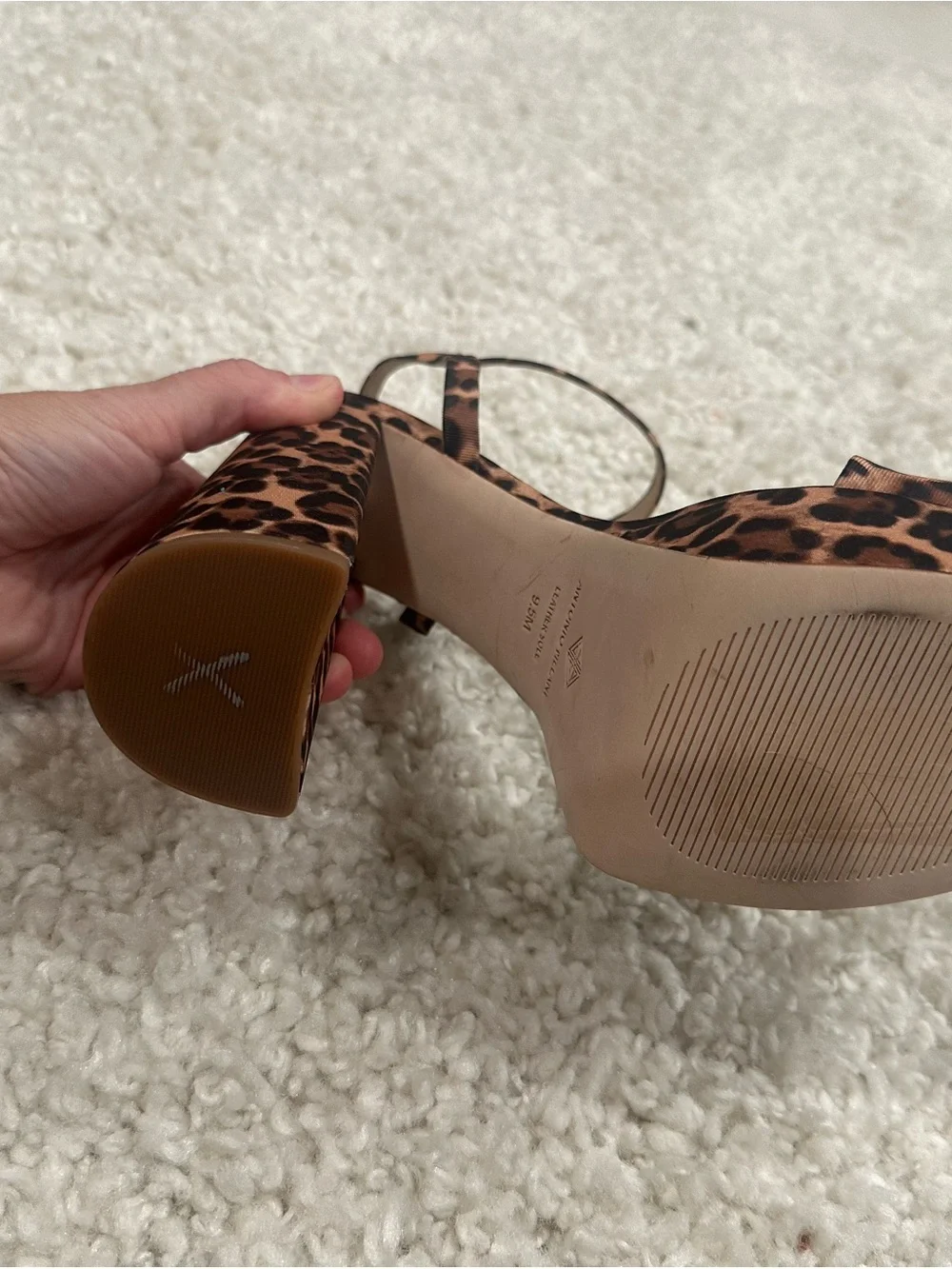 New Antonio Melanie Platforms Block Heel - Brown Leopard Strappy